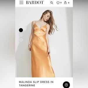 Bardot Malinda Slip Dress in Tangerine